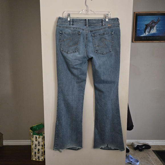 Women's Silver Julia Bootcut Western Curvy Mid Rise 36 / 34 Plus Jeans - Picture 9 of 9